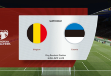 estonia national football team vs belgium national football team lineups